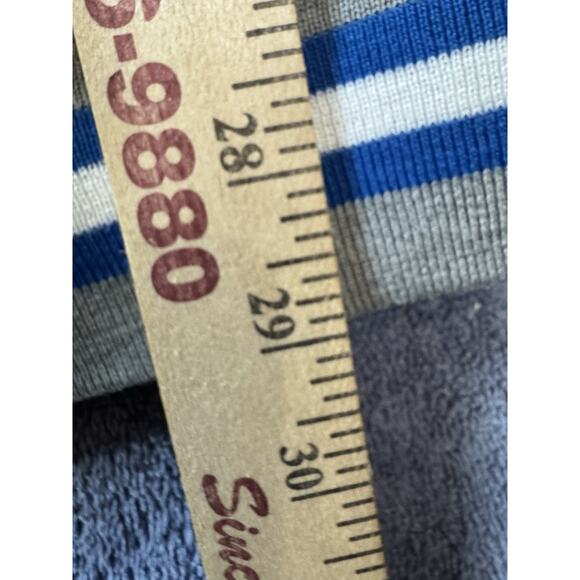 Vintage Lowe’s Motor Speedway Grey Stripe Hoodie Blue puffer lined Jacket 2XL - Picture 9 of 9